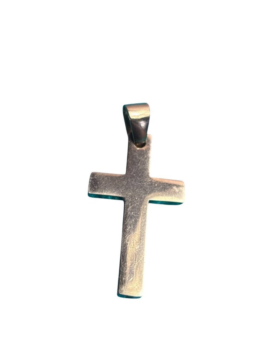 Vintage Goldtone Cross Pendant 1.5 inches Some Scratches and Wear